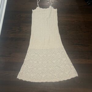 Cream/Tan Knit Zara Dress